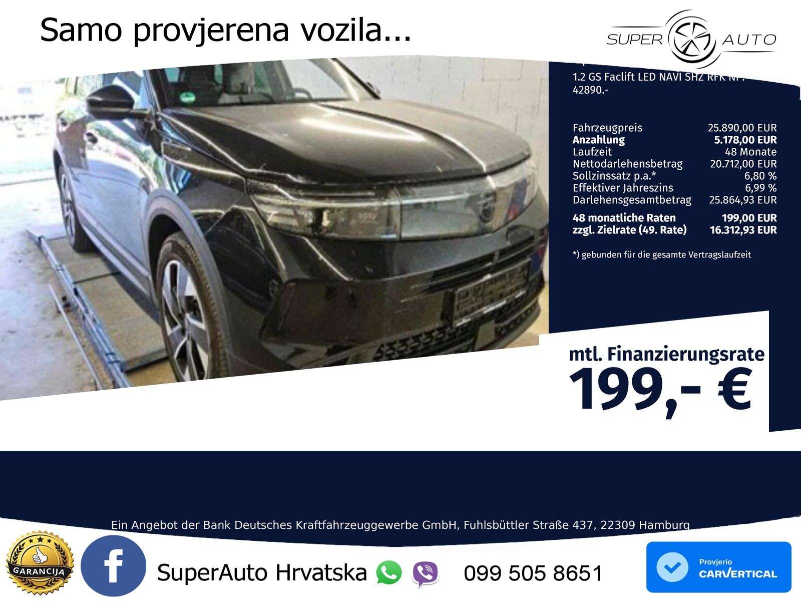 Opel Grandland 1.2 Turbo (145 KS) Hybrid eDCT GS