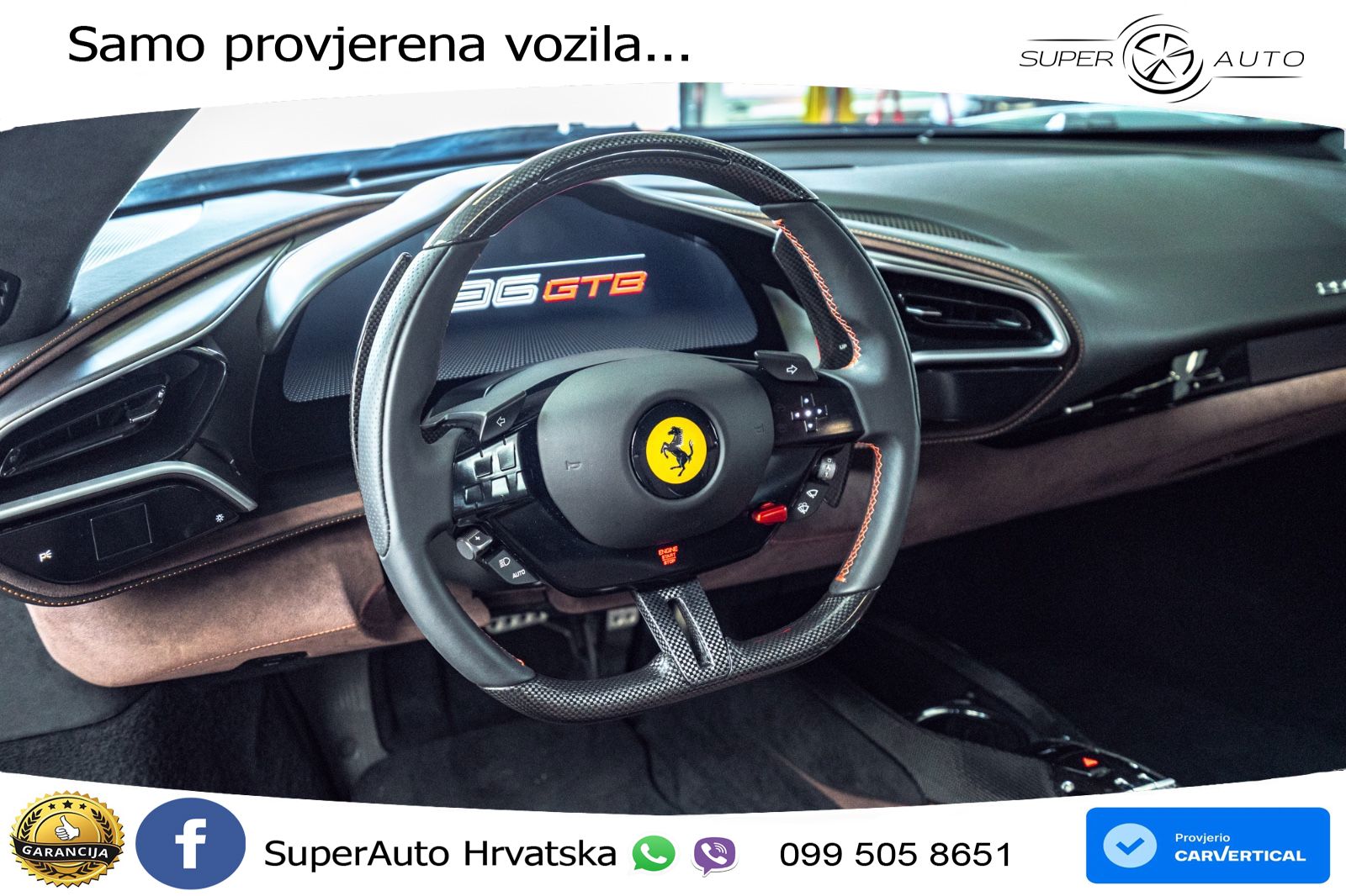 Ferrari 296 GTB 3.0 V6 (830 KS) F1 DCT LED+ACC
