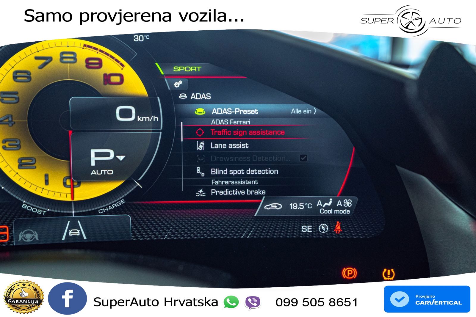 Ferrari 296 GTB 3.0 V6 (830 KS) F1 DCT LED+ACC
