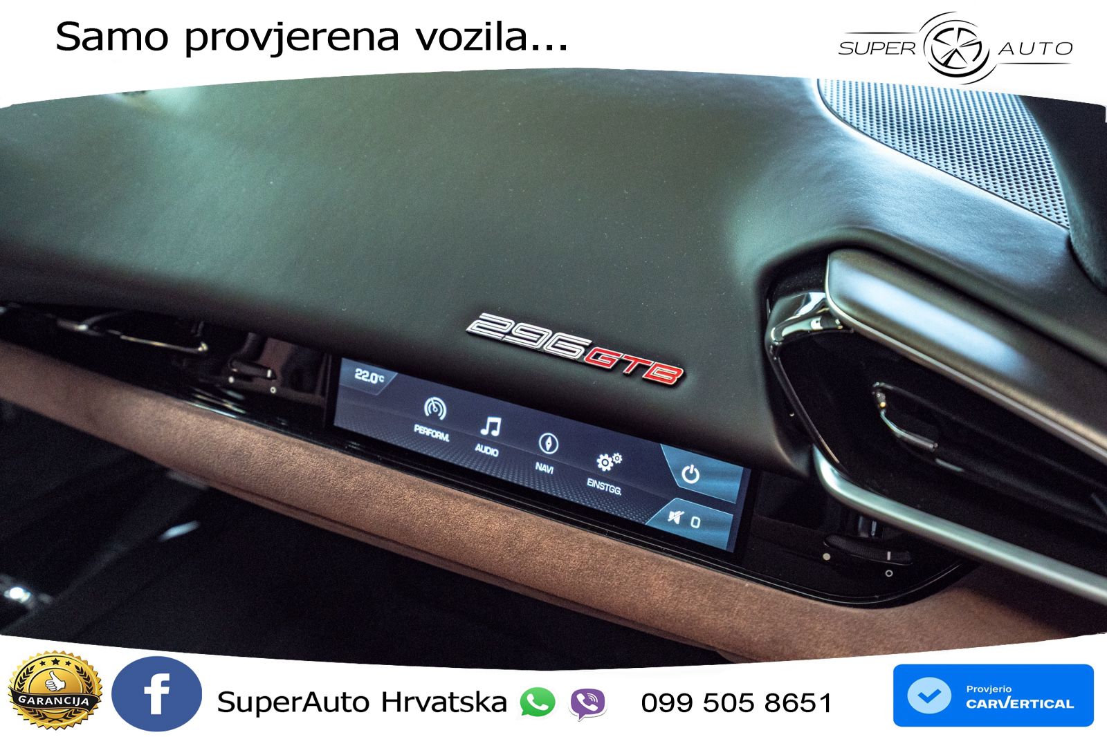Ferrari 296 GTB 3.0 V6 (830 KS) F1 DCT LED+ACC