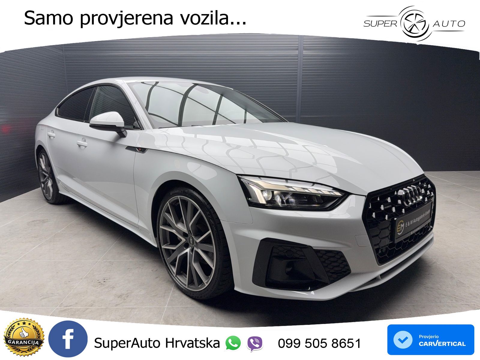 Audi A5 Sportback  40 TFSI (204 KS) quattro S tronic S line LED+GR SJED+ACC