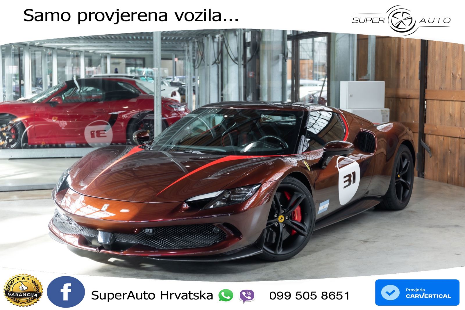Ferrari 296 GTB 3.0 V6 (830 KS) F1 DCT LED+ACC