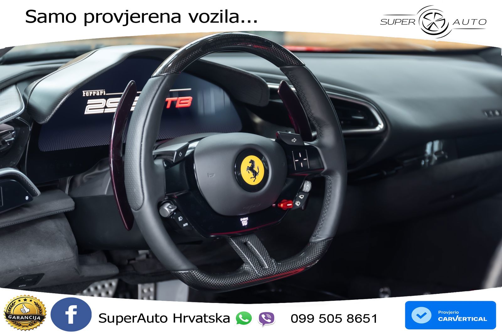Ferrari 296 GTB 3.0 V6 (830 KS) F1 DCT LED+ACC