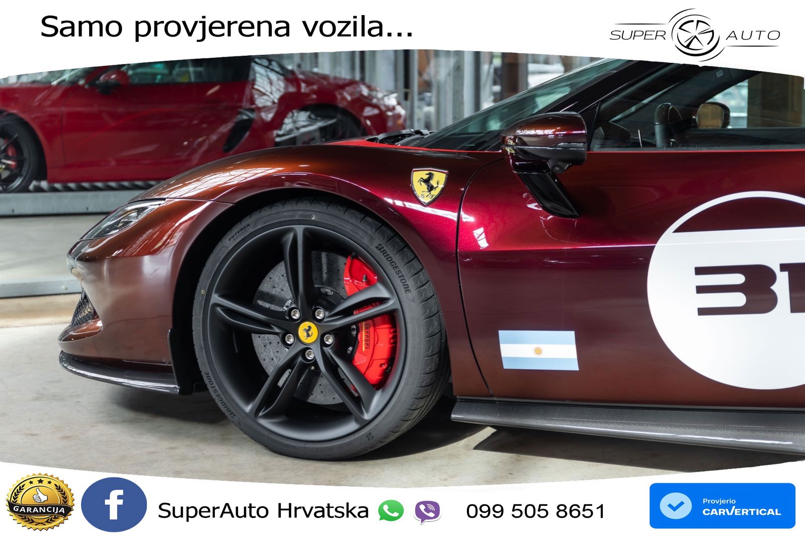 Ferrari 296 GTB 3.0 V6 (830 KS) F1 DCT LED+ACC