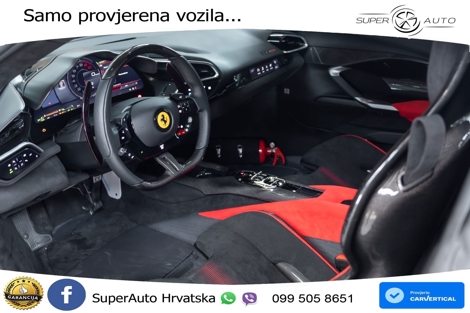 Ferrari 296 GTB 3.0 V6 (830 KS) F1 DCT LED+ACC
