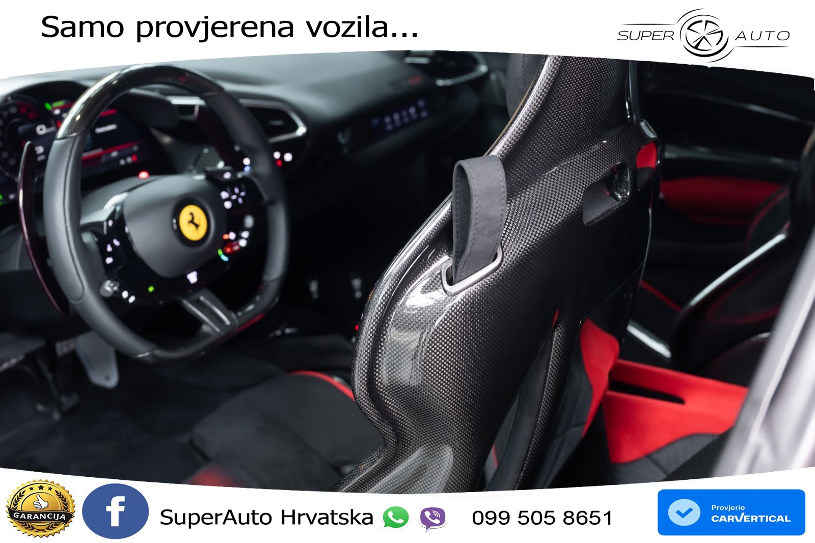 Ferrari 296 GTB 3.0 V6 (830 KS) F1 DCT LED+ACC