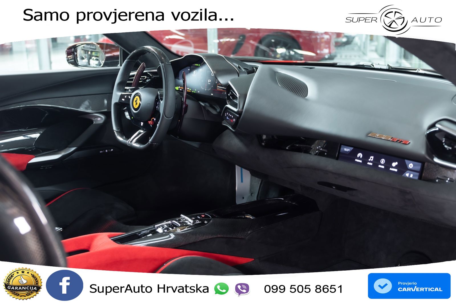 Ferrari 296 GTB 3.0 V6 (830 KS) F1 DCT LED+ACC