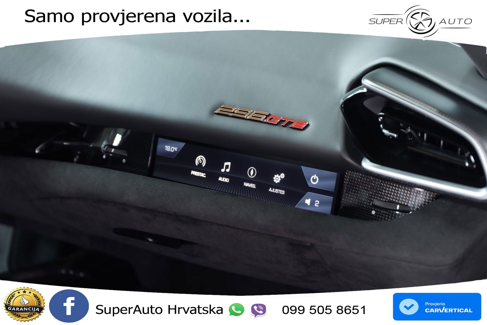 Ferrari 296 GTB 3.0 V6 (830 KS) F1 DCT LED+ACC