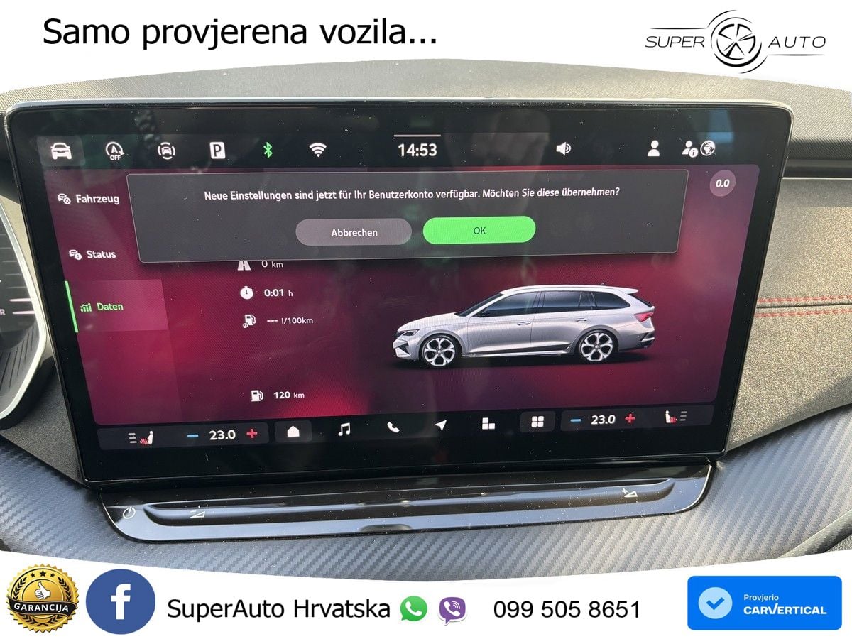 Škoda Octavia Combi RS 2.0 TSI (265 KS) DSG LED+GR SJED+ACC