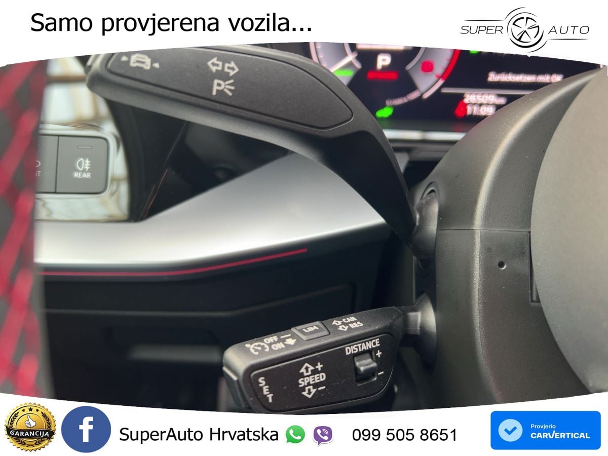 Audi A3 45 TFSIe (245 KS) S tronic S line MATRIX+GR SJED+KAM