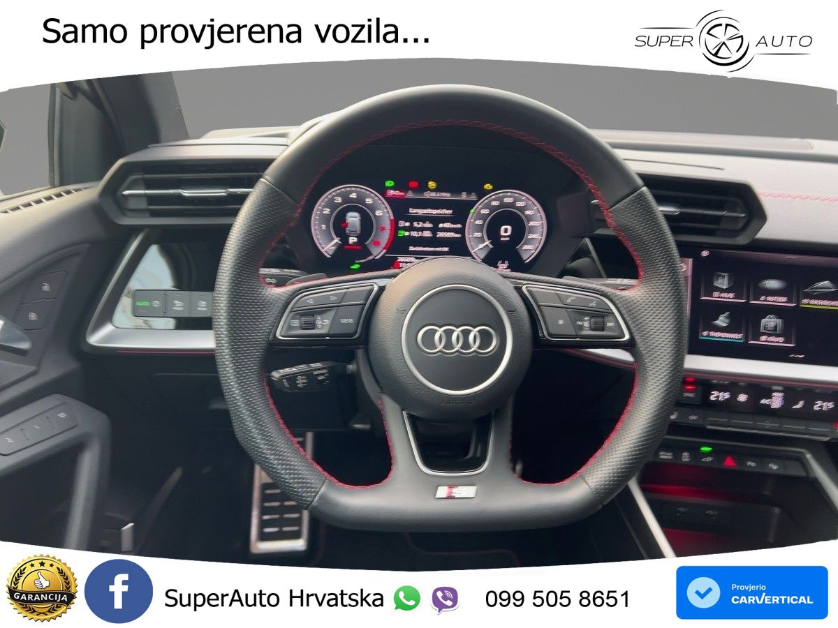 Audi A3 45 TFSIe (245 KS) S tronic S line MATRIX+GR SJED+KAM