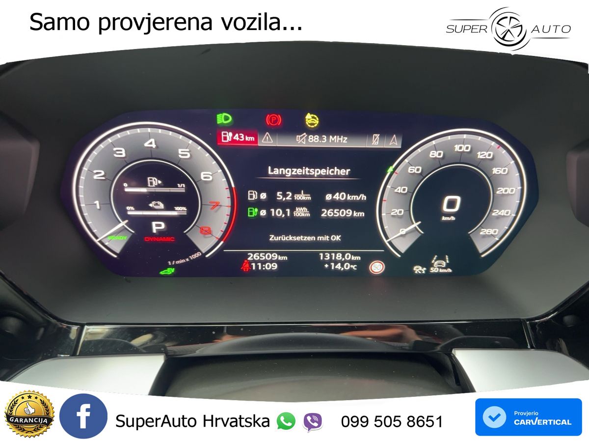 Audi A3 45 TFSIe (245 KS) S tronic S line MATRIX+GR SJED+KAM