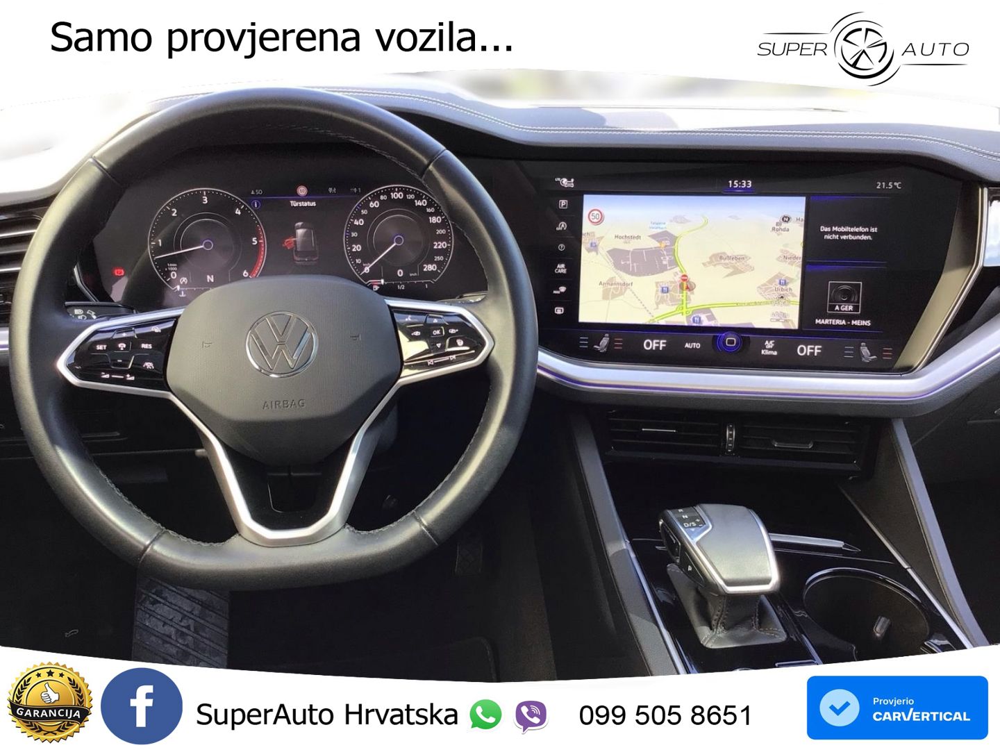 Volkswagen Touareg 3.0 V6 TDI (286 KS) 4MOTION Tiptronic ZRAČNI+ACC+GR SJED+KAM+PANO