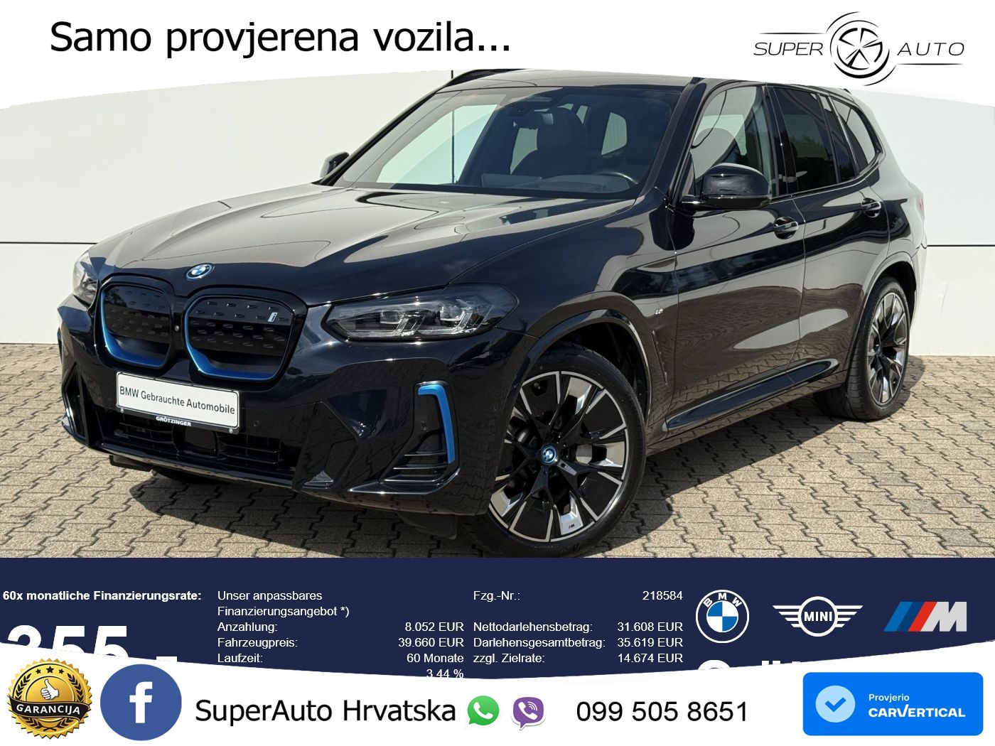 BMW iX3 80 kWh (286 KS) LED+GR SJED+ACC