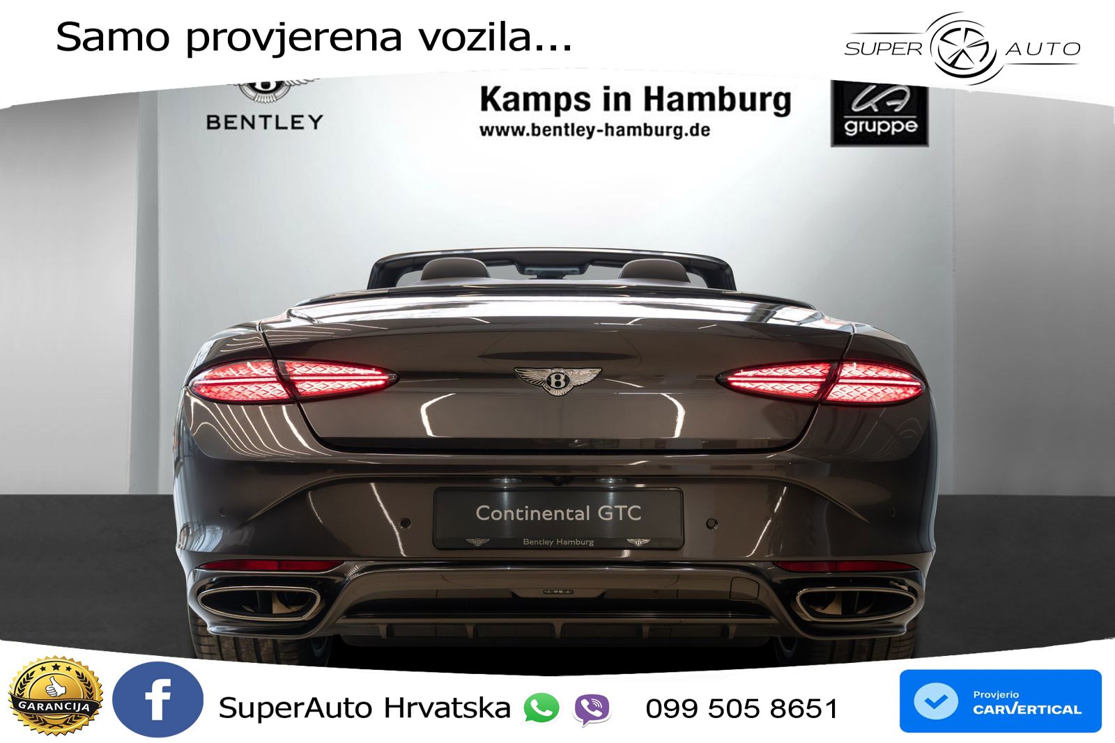 Bentley Continental GTC IV 4.0 V8 TFSi (782 KS) AWD DCT LED+GR SJED+ACC