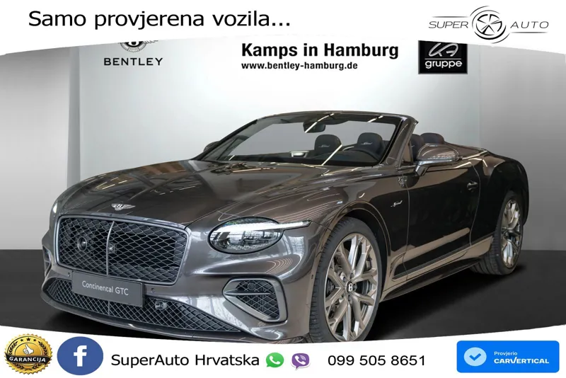 Bentley Continental GTC IV 4.0 V8 TFSi (782 KS) AWD DCT LED+GR SJED+ACC