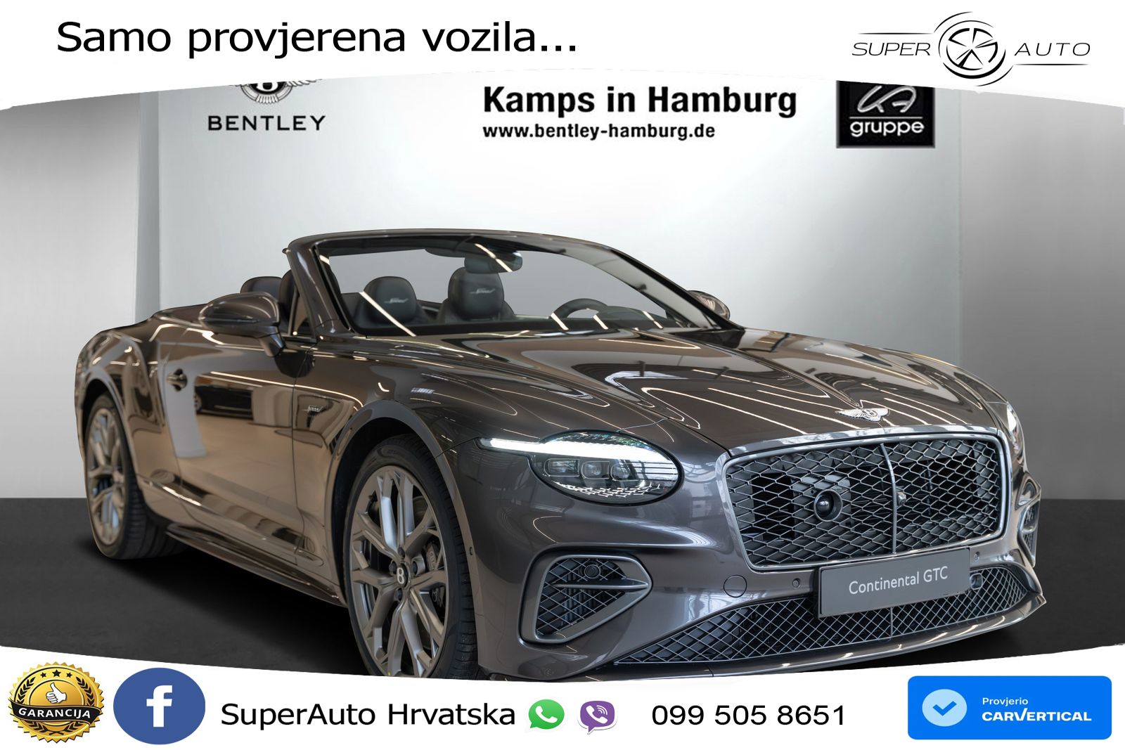 Bentley Continental GTC IV 4.0 V8 TFSi (782 KS) AWD DCT LED+GR SJED+ACC