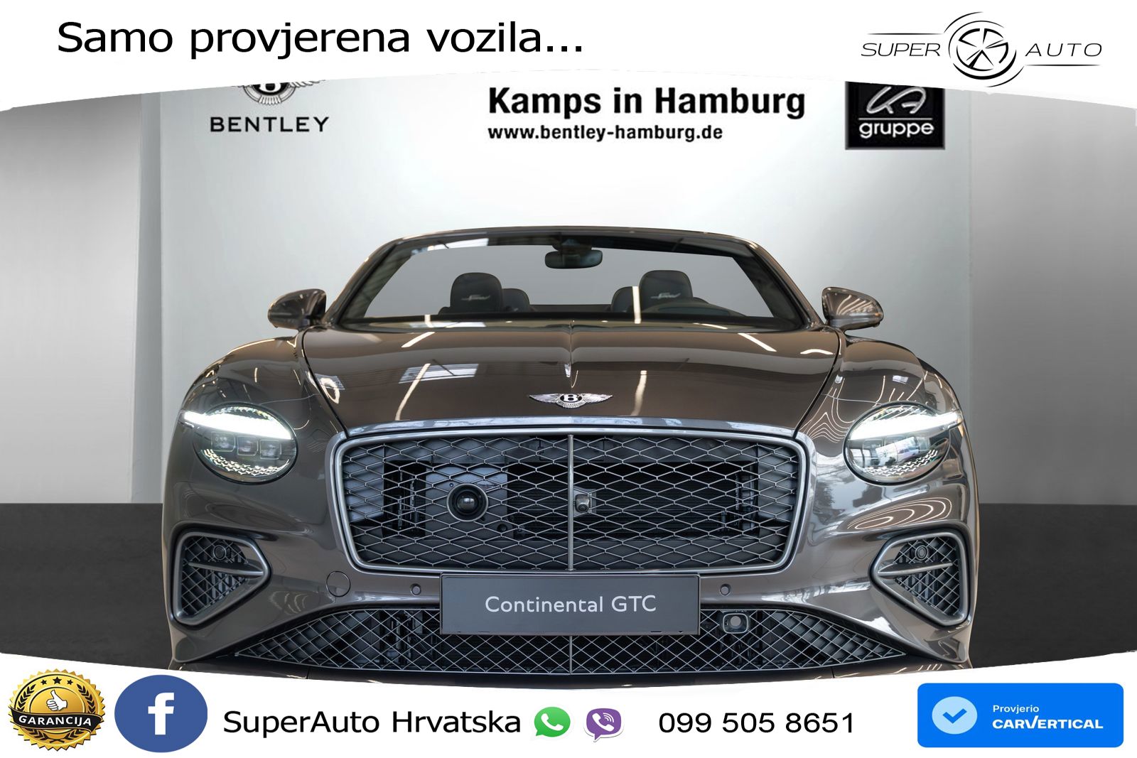 Bentley Continental GTC IV 4.0 V8 TFSi (782 KS) AWD DCT LED+GR SJED+ACC