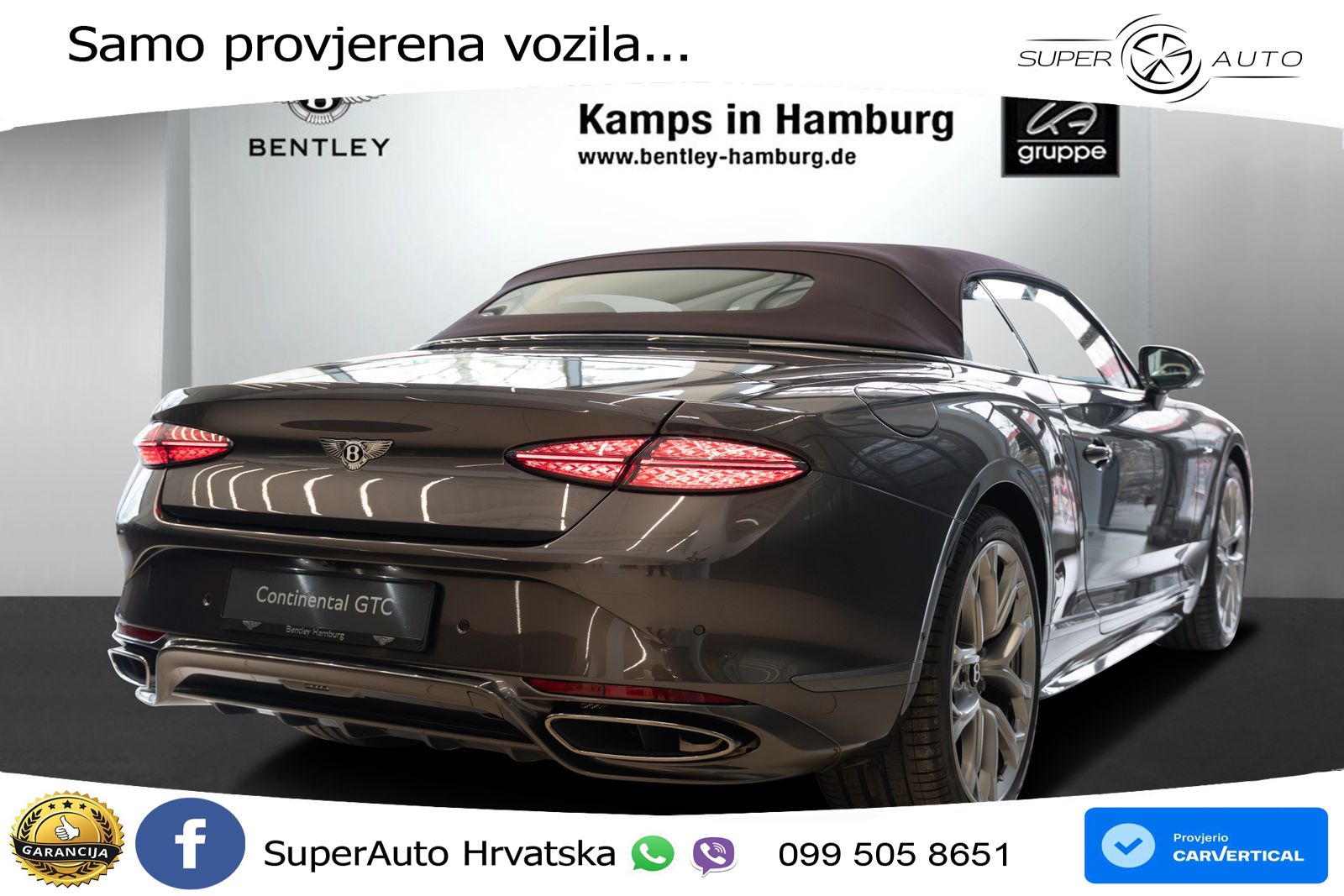 Bentley Continental GTC IV 4.0 V8 TFSi (782 KS) AWD DCT LED+GR SJED+ACC