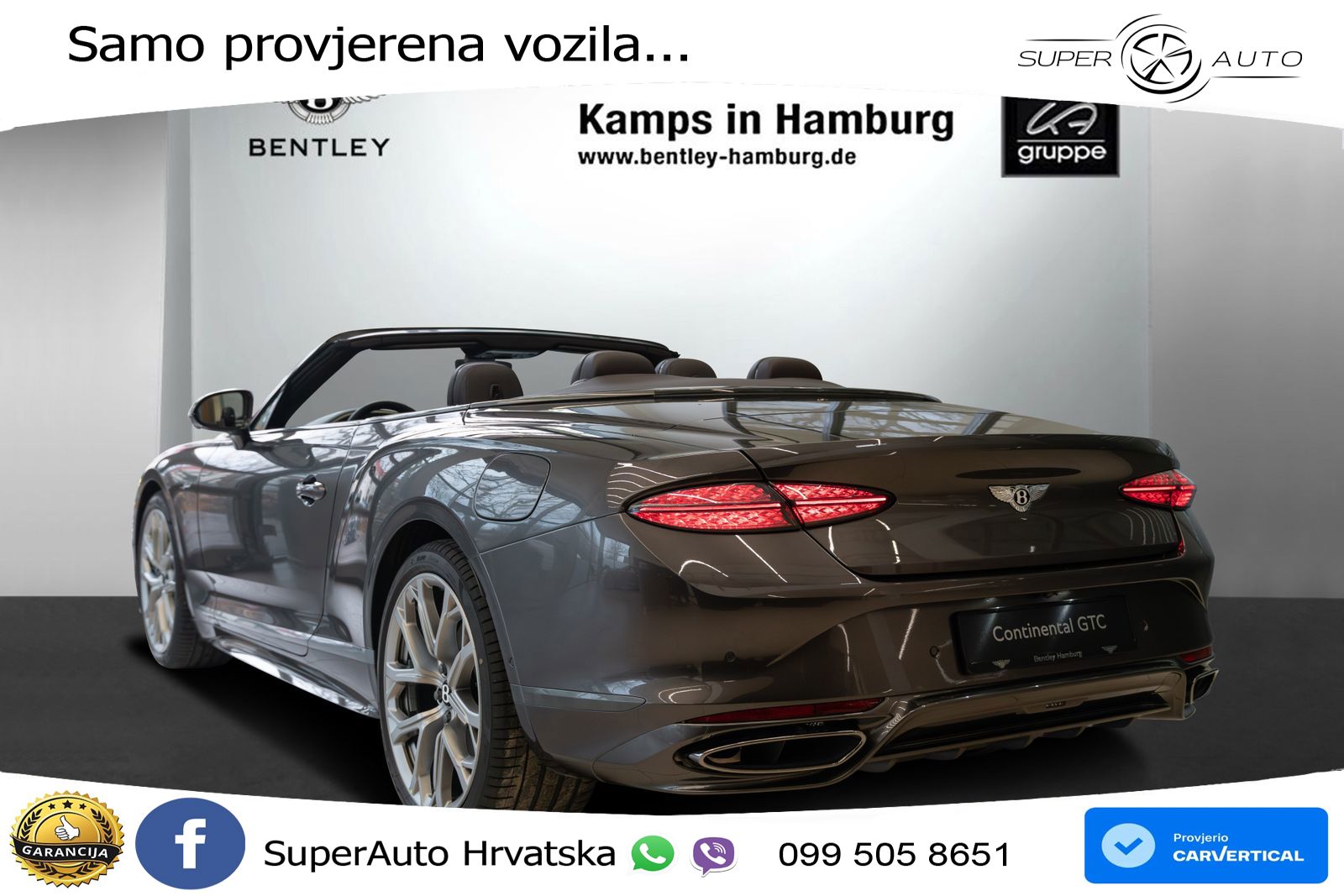 Bentley Continental GTC IV 4.0 V8 TFSi (782 KS) AWD DCT LED+GR SJED+ACC