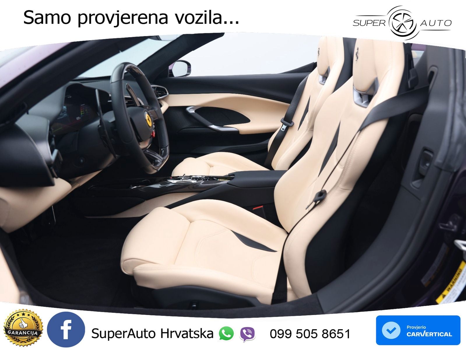 Ferrari 296 GTS 3.0 V6 (830 KS) F1 DCT ZRAČNI+ACC+GR SJED+KAM