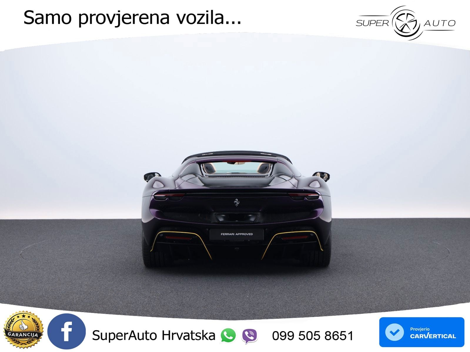 Ferrari 296 GTS 3.0 V6 (830 KS) F1 DCT ZRAČNI+ACC+GR SJED+KAM