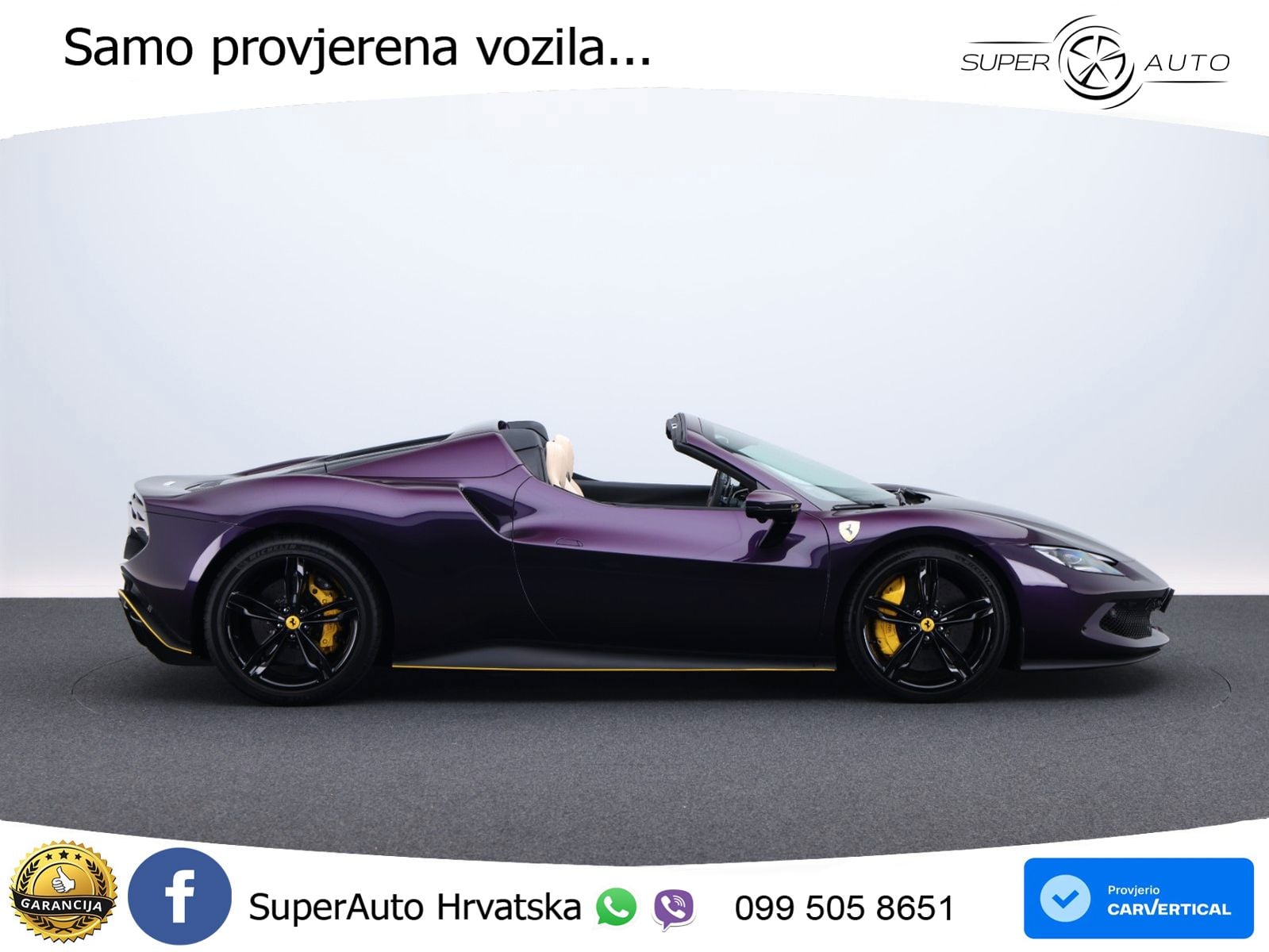 Ferrari 296 GTS 3.0 V6 (830 KS) F1 DCT ZRAČNI+ACC+GR SJED+KAM