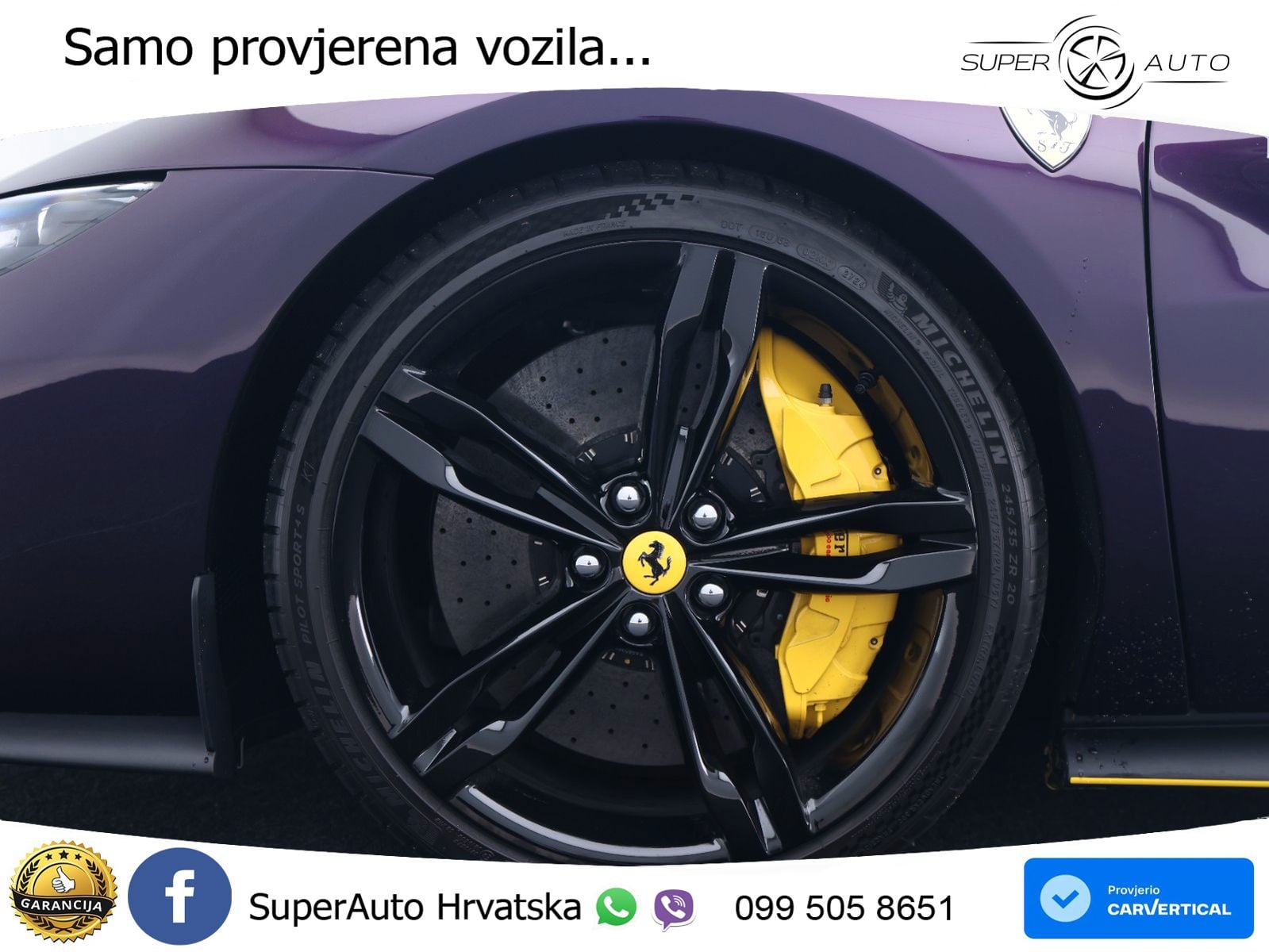 Ferrari 296 GTS 3.0 V6 (830 KS) F1 DCT ZRAČNI+ACC+GR SJED+KAM