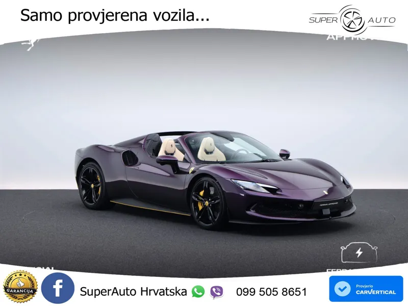 Ferrari 296 GTS 3.0 V6 (830 KS) F1 DCT ZRAČNI+ACC+GR SJED+KAM