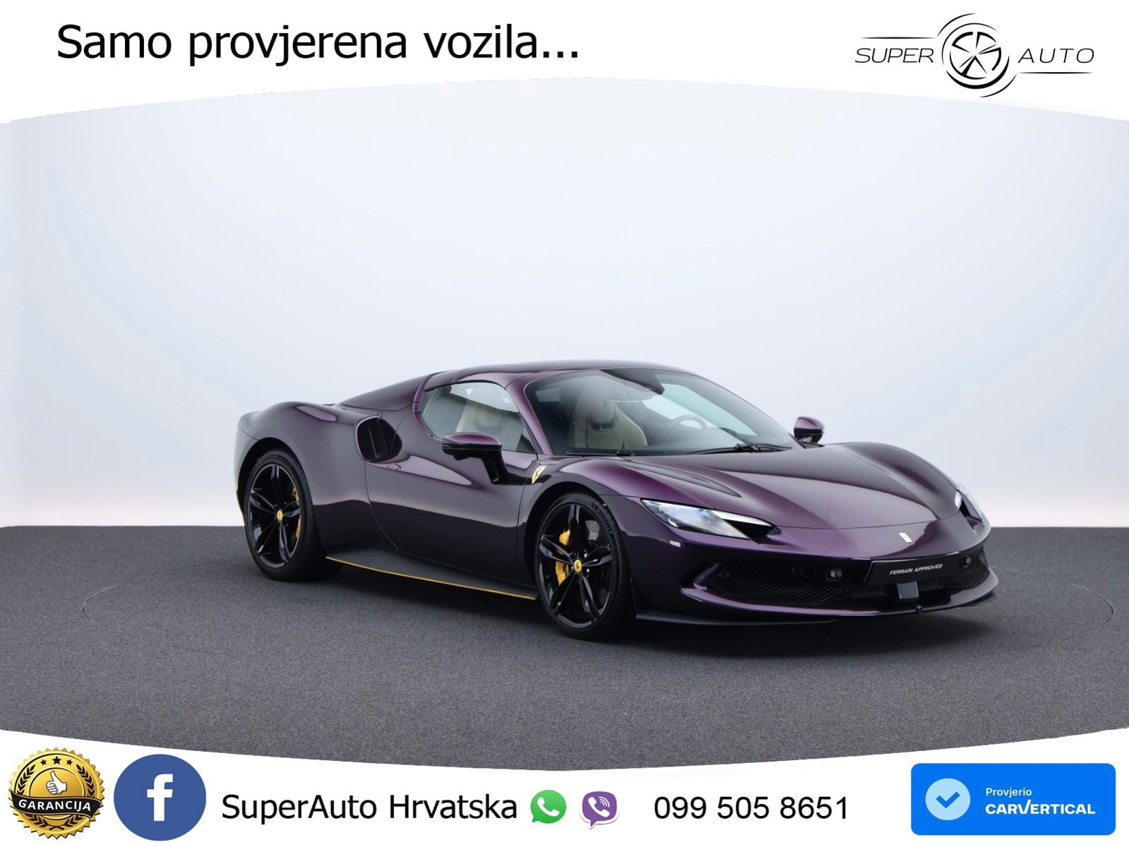 Ferrari 296 GTS 3.0 V6 (830 KS) F1 DCT ZRAČNI+ACC+GR SJED+KAM