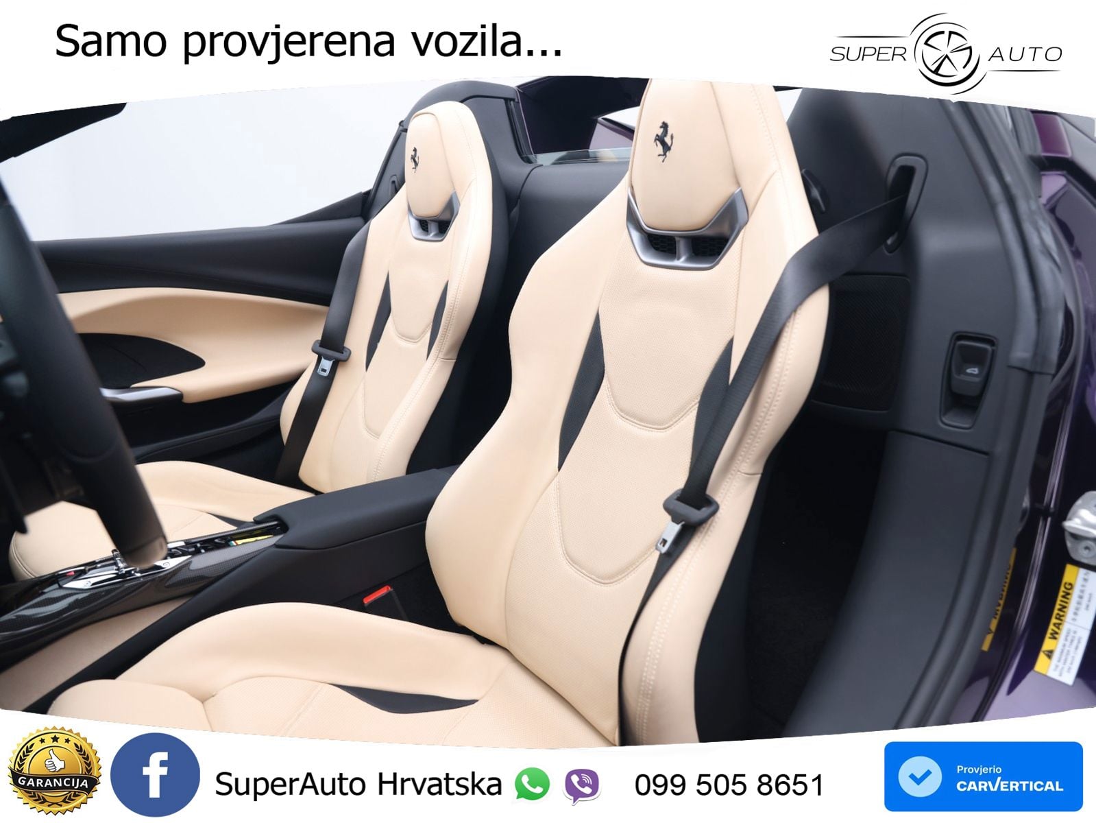 Ferrari 296 GTS 3.0 V6 (830 KS) F1 DCT ZRAČNI+ACC+GR SJED+KAM