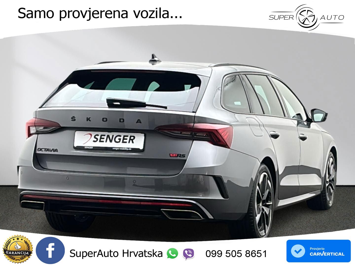 Škoda Octavia Combi RS 2.0 TDI (200 KS) DSG LED+GR SJED+ACC