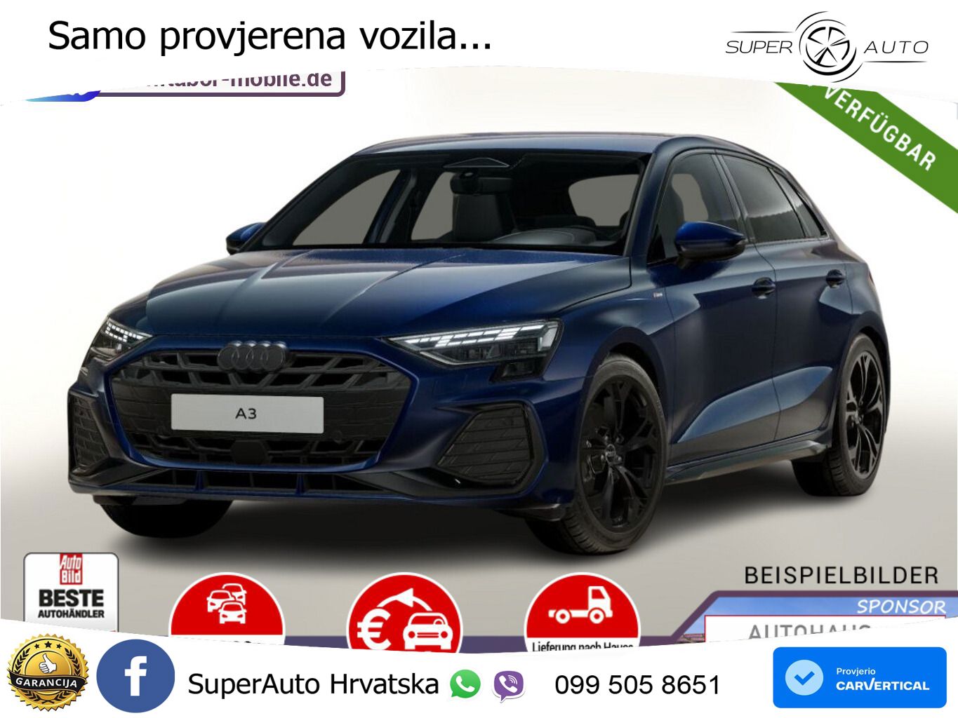 Audi A3 35 TFSI (150 KS) S tronic S line LED+GR SJED+ACC