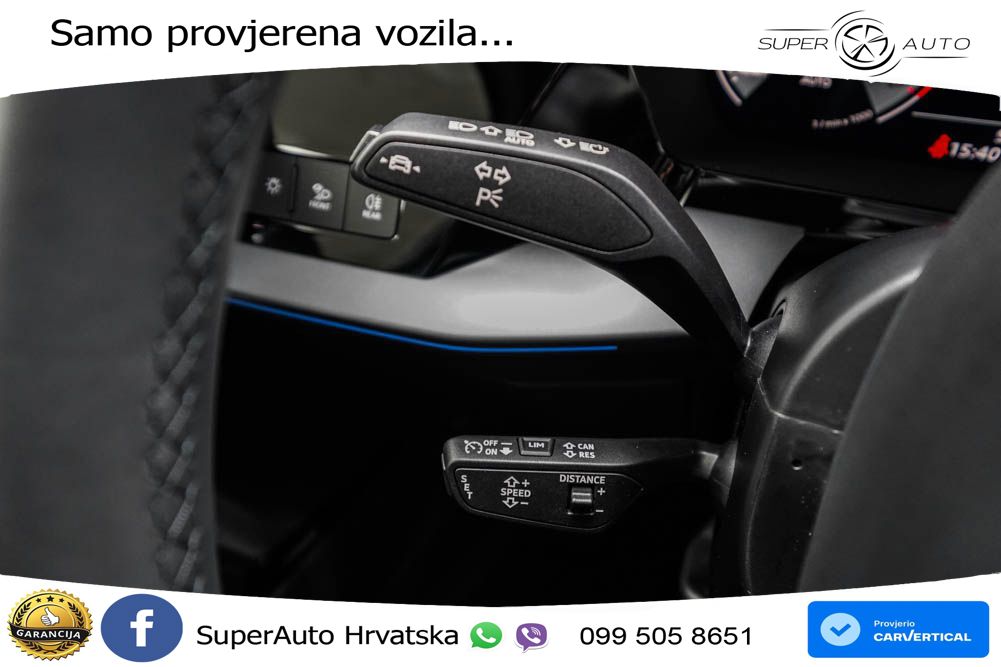 Audi A3 Sportback 40 TFSI (204 KS) quattro S tronic LED+GR SJED+ACC