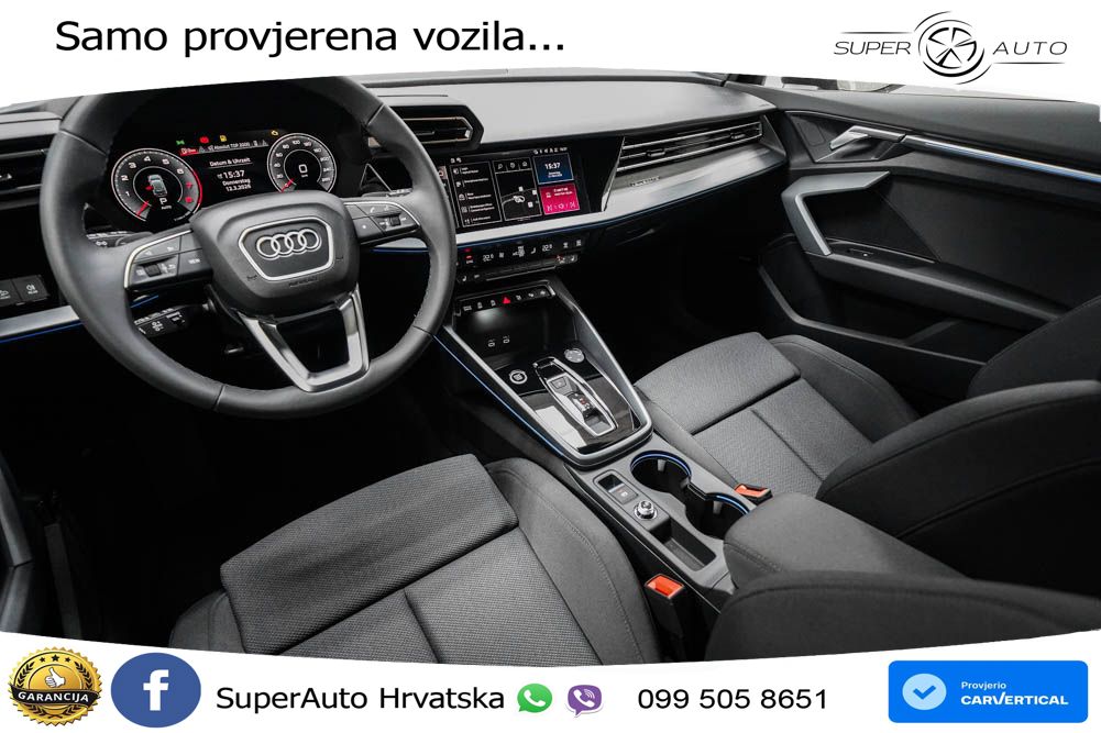 Audi A3 Sportback 40 TFSI (204 KS) quattro S tronic LED+GR SJED+ACC