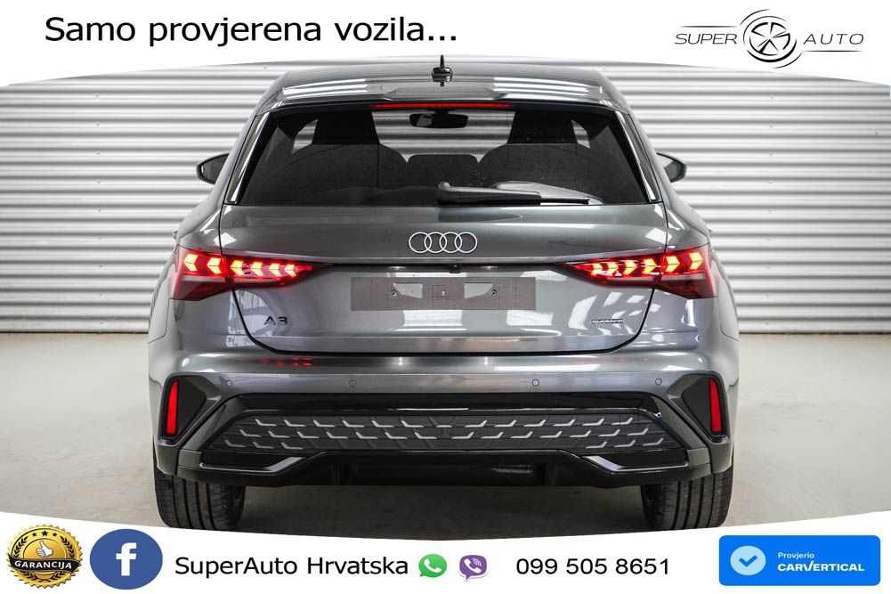 Audi A3 Sportback 40 TFSI (204 KS) quattro S tronic LED+GR SJED+ACC