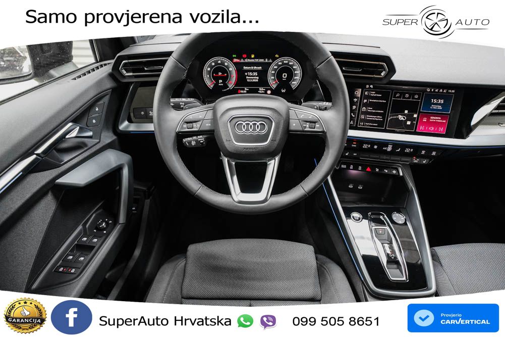 Audi A3 Sportback 40 TFSI (204 KS) quattro S tronic LED+GR SJED+ACC
