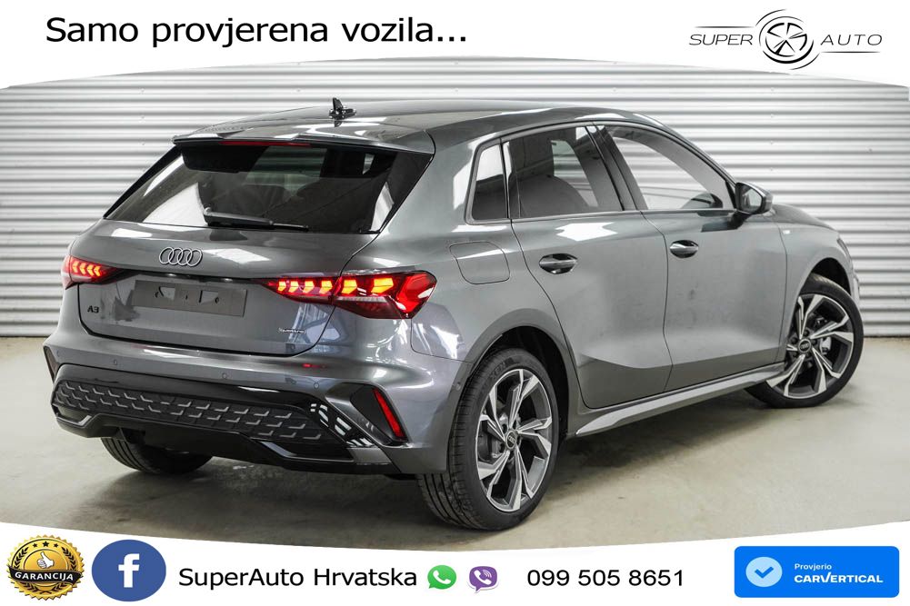 Audi A3 Sportback 40 TFSI (204 KS) quattro S tronic LED+GR SJED+ACC