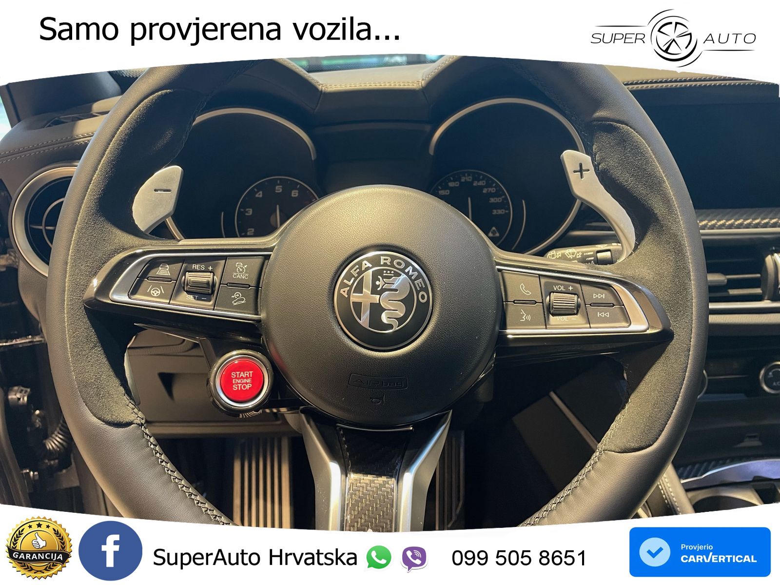 Alfa Romeo Stelvio Quadrifoglio 2.9 V6 Bi-Turbo (520 KS) Q4 Automatic LED+GR SJED+ACC