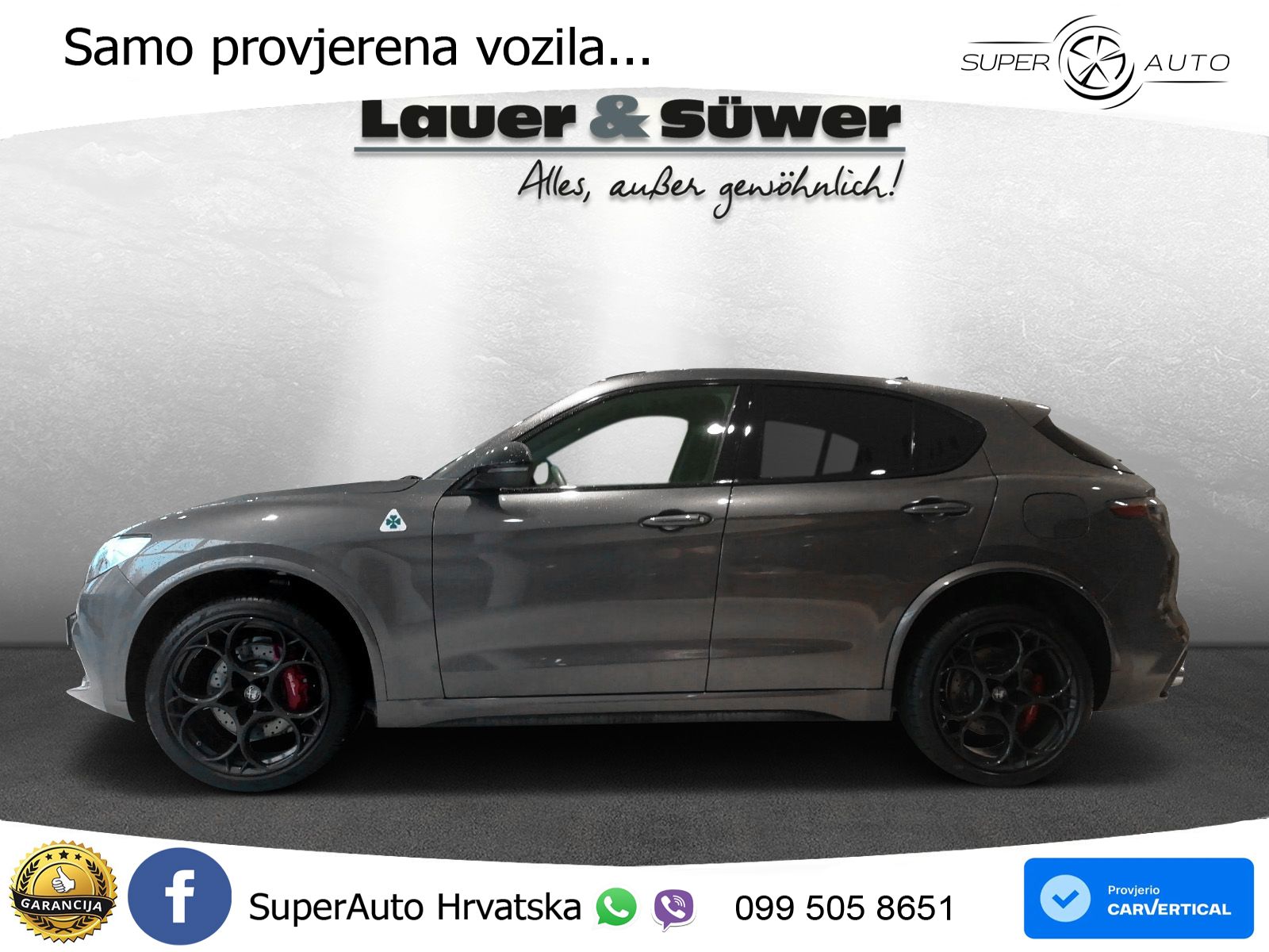 Alfa Romeo Stelvio Quadrifoglio 2.9 V6 Bi-Turbo (520 KS) Q4 Automatic LED+GR SJED+ACC