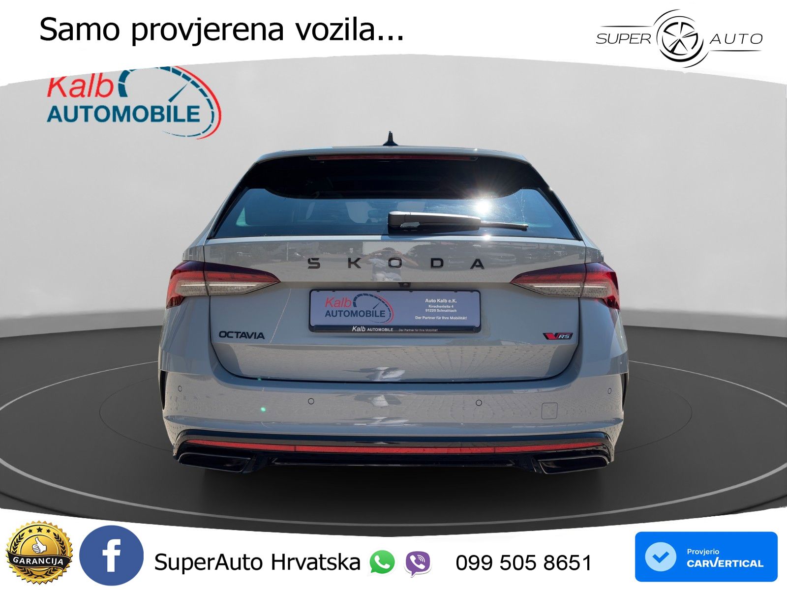 Škoda Octavia Combi RS 2.0 TSI (265 KS) DSG LED+GR SJED+ACC