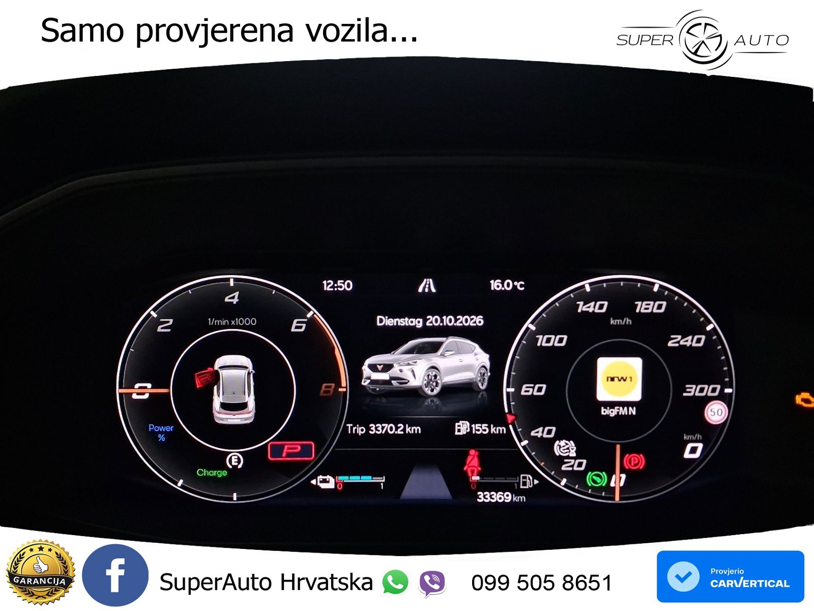 Cupra Formentor 1.4 TSI (204 KS) e-Hybrid DSG LED+GR SJED+ACC