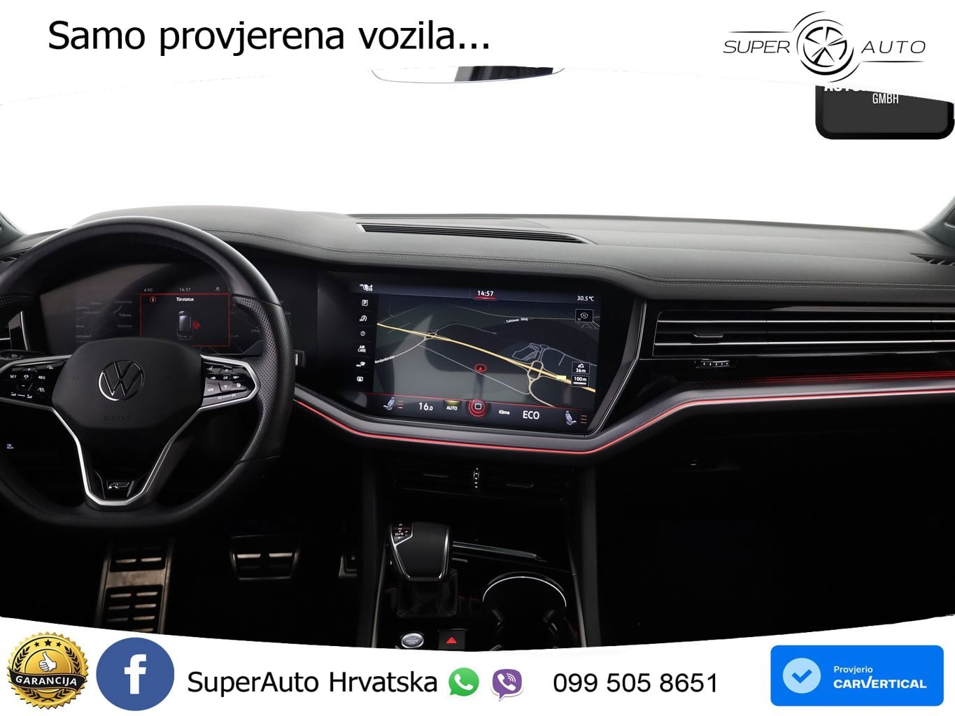 Volkswagen Touareg 3.0 V6 TDI (231 KS) 4MOTION Tiptronic R-Line ZRAČNI+ACC+GR SJED+KAM+PANO