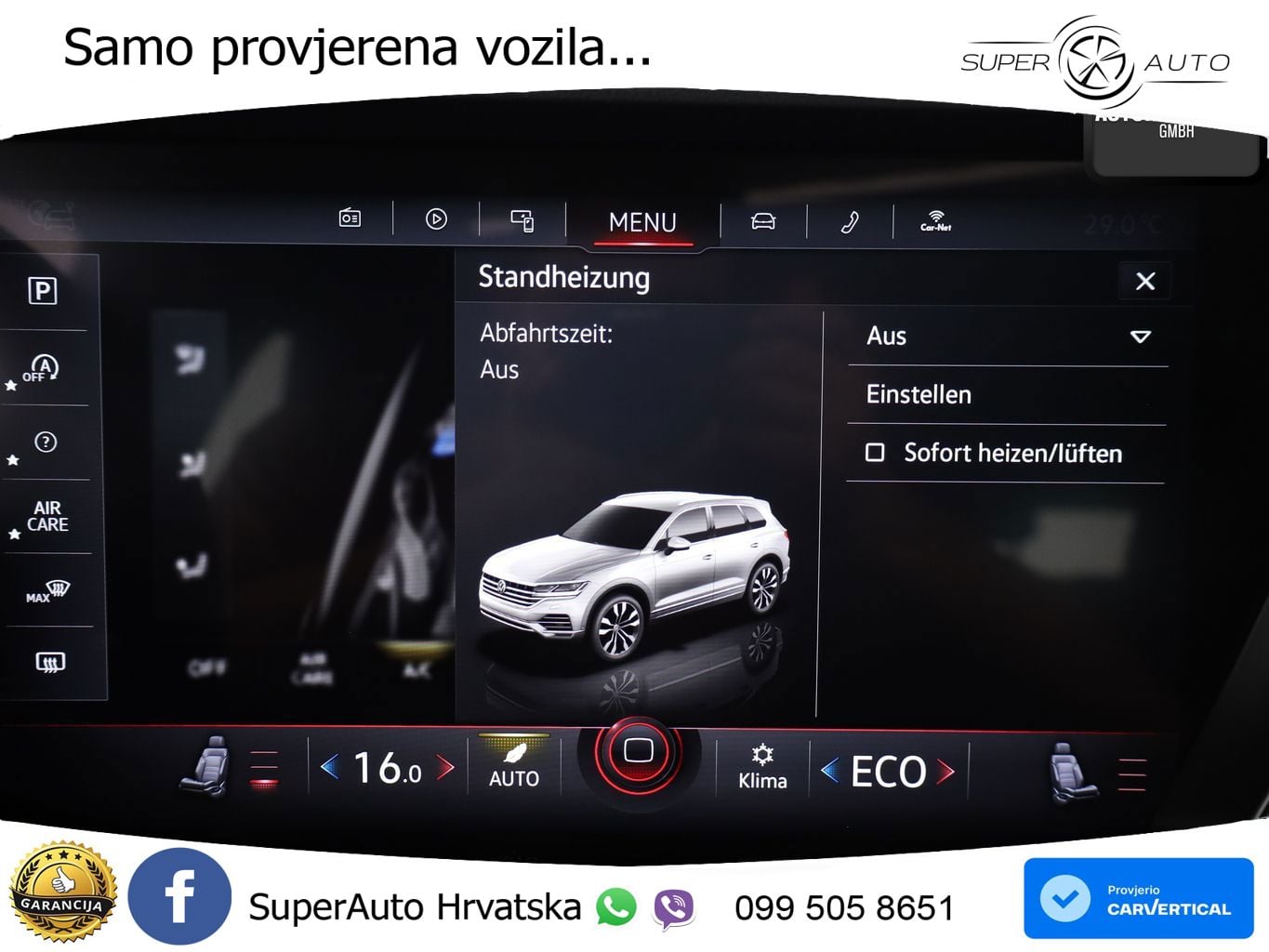 Volkswagen Touareg 3.0 V6 TDI (231 KS) 4MOTION Tiptronic R-Line ZRAČNI+ACC+GR SJED+KAM+PANO