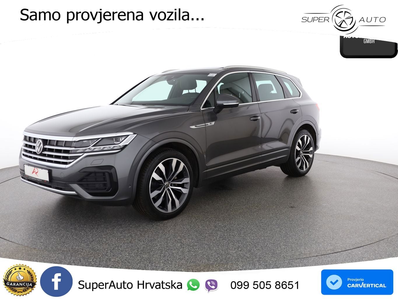 Volkswagen Touareg 3.0 V6 TDI (231 KS) 4MOTION Tiptronic R-Line ZRAČNI+ACC+GR SJED+KAM+PANO