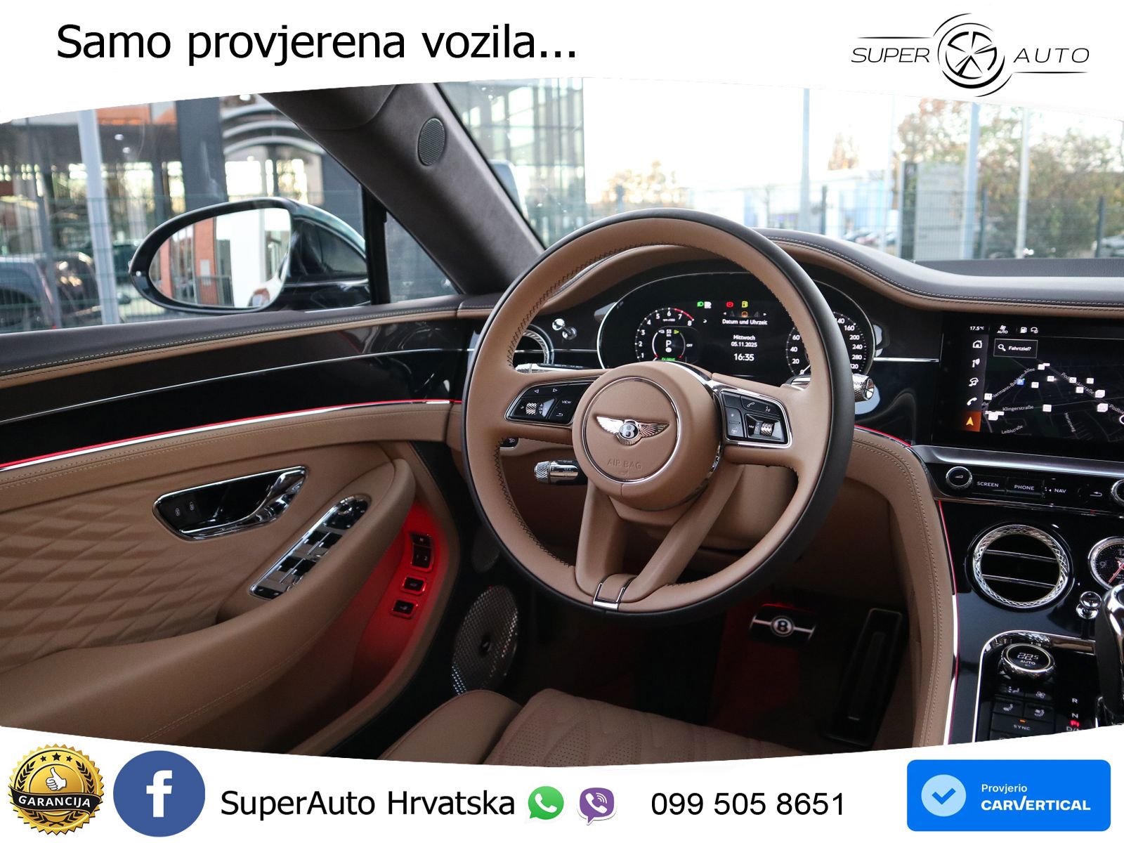 Bentley Continental GT IV 4.0 V8 TFSi (680 KS) AWD DCT ZRAČNI+ACC+GR SJED+KAM+PANO
