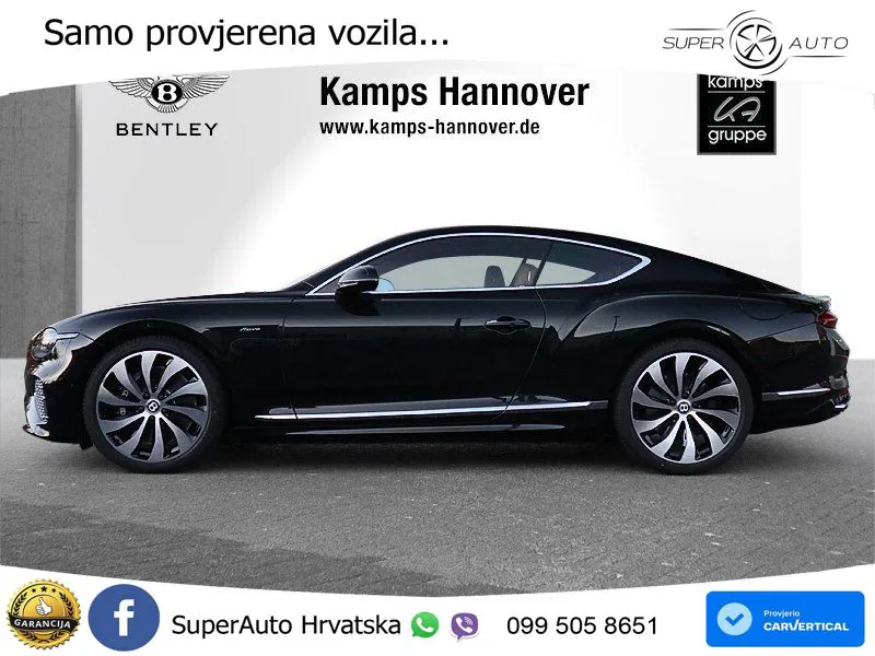 Bentley Continental GT IV 4.0 V8 TFSi (680 KS) AWD DCT ZRAČNI+ACC+GR SJED+KAM+PANO