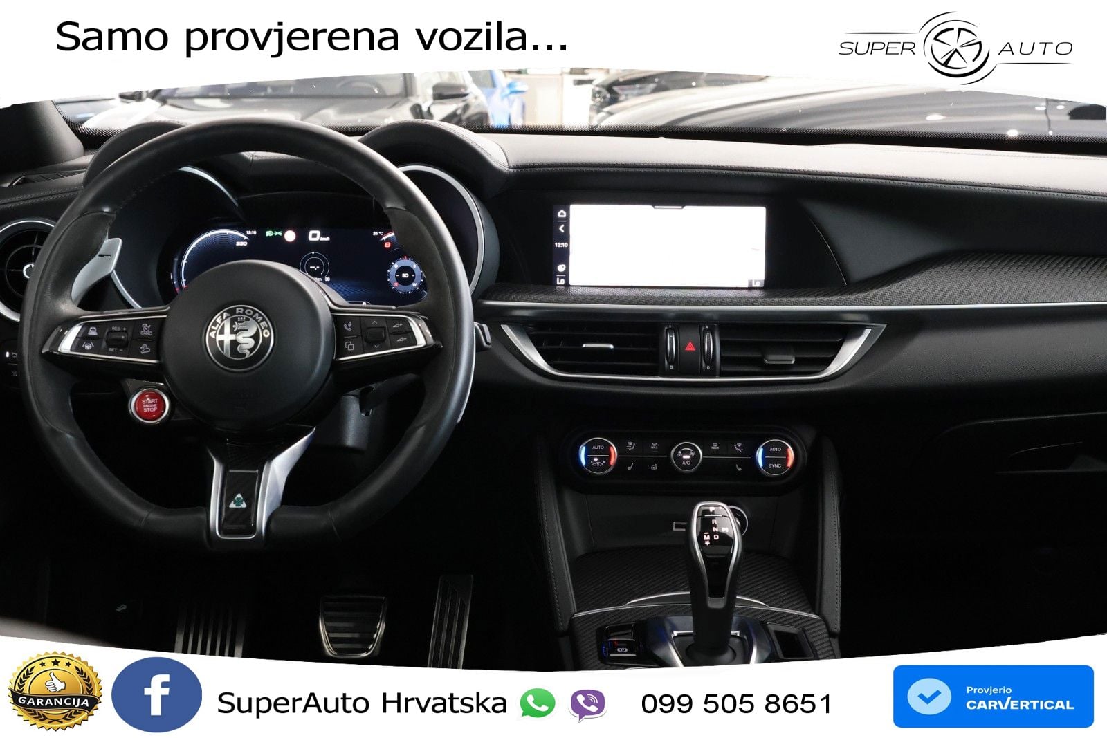 Alfa Romeo Stelvio Quadrifoglio 2.9 V6 Bi-Turbo (520 KS) Q4 Automatic LED+GR SJED+ACC