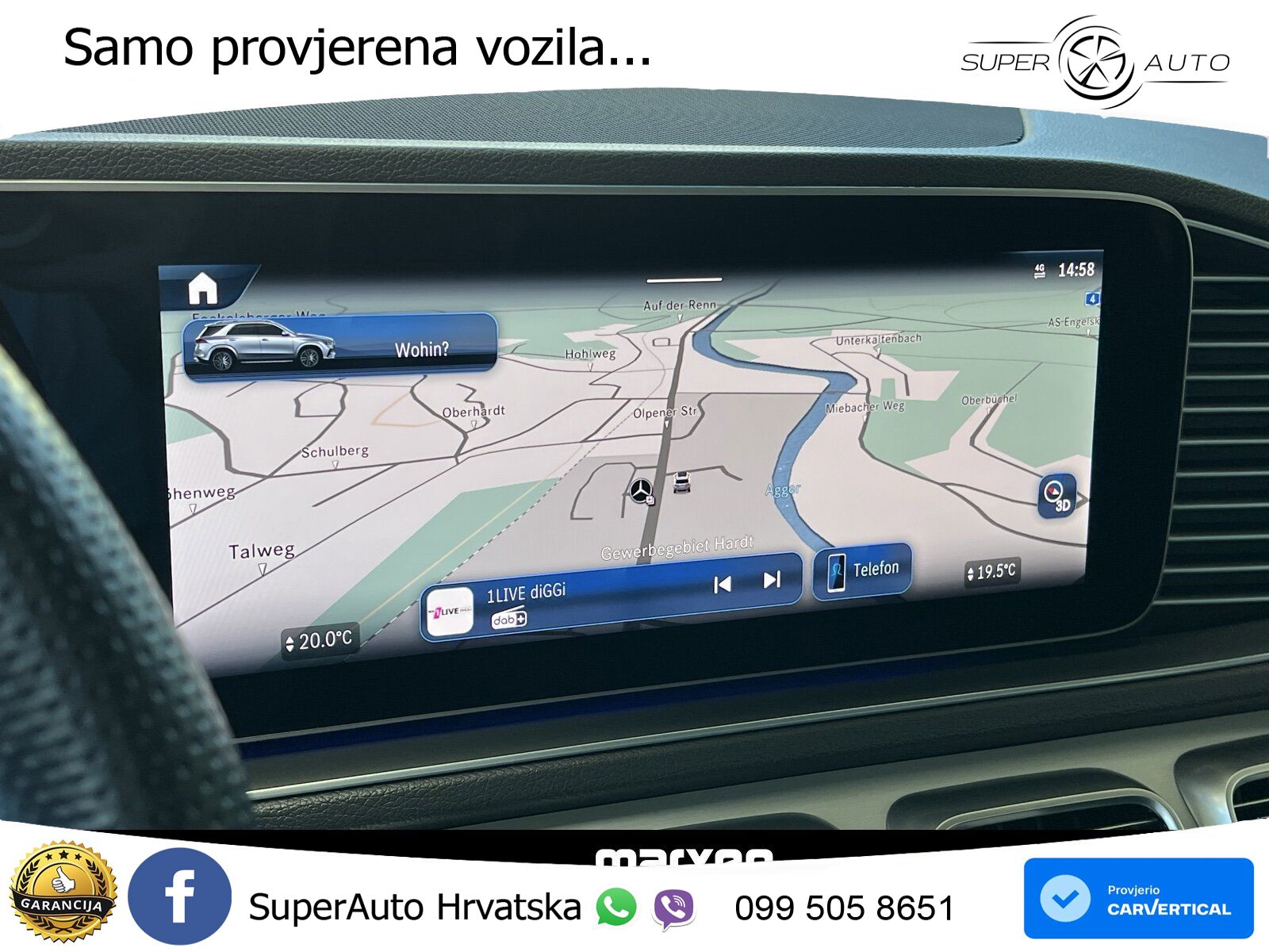 Mercedes GLE 450d (367 KS) EQ Boost 4MATIC 9G-TRONIC AMG ZRAČNI+ACC+GR SJED+KAM+PANO
