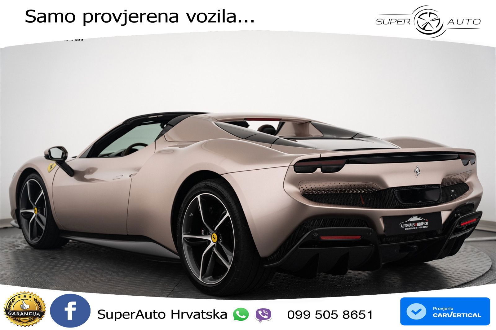 Ferrari 296 GTS 3.0 V6 (830 KS) F1 DCT